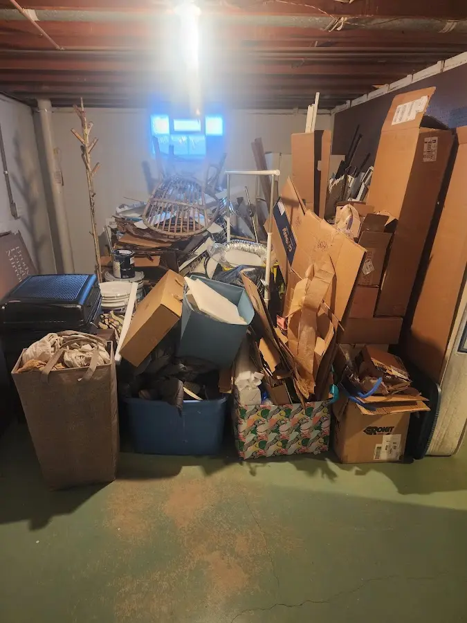 Roll-off dumpster container at job site for 20 Yard Dumpster Rental in Lake California